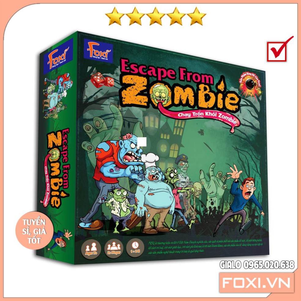 Board game-Escape From Zombie-đi tìm kho báu Foxi-trò chơi hay-gây cấn-hồi hộp và siêu trí tuệ