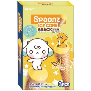 Bánh xốp spoonz snack ice cone vị chuối 27 g