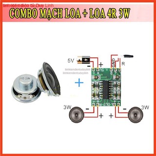 Combo Mạch loa táo + 2 Loa 4R3W .