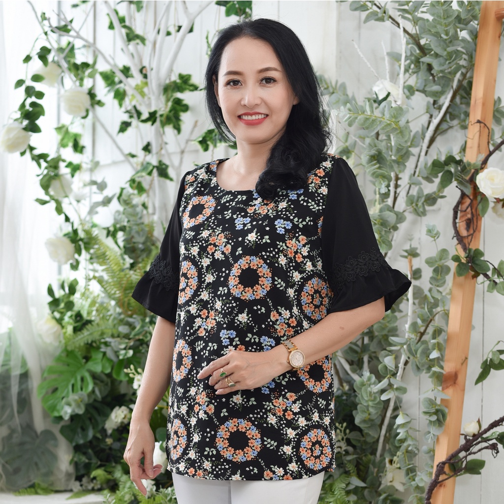 [Mã FAMARAL1 giảm 10k đơn 50k] Madam Sotoni - Thời trang trung niên - Áo kiểu nữ trung niên - MGXT1011