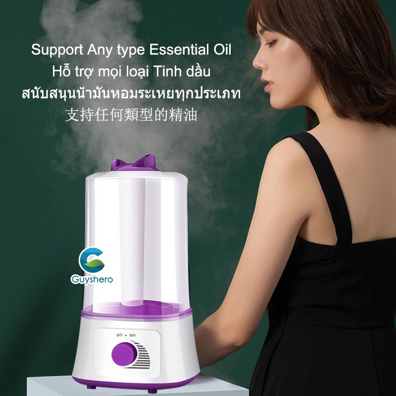 2500ml humidifier máy phun sương, phun sương tạo ẩm, cầu vồng ánh sáng ban đêm