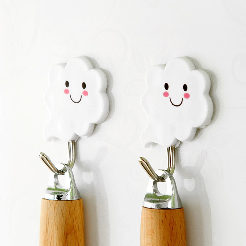 Set 3 móc treo đồ dán tường hình đám mây hoạt hình sáng tạo