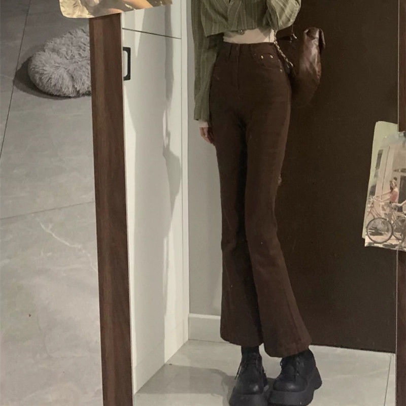 Quần Jeans ống loe lưng cao thiết kế mới cho nữ