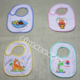 Yếm cho bé Mintu cotton kiểu dán nhiều màu sắc