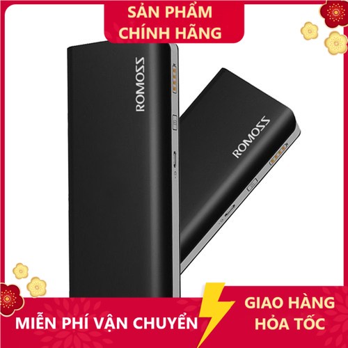 Pin sạc dự phòng Romoss Solit 5 10000mAh hỗ trợ sạc nhanh 2.1A Đen - hàng chính hãng