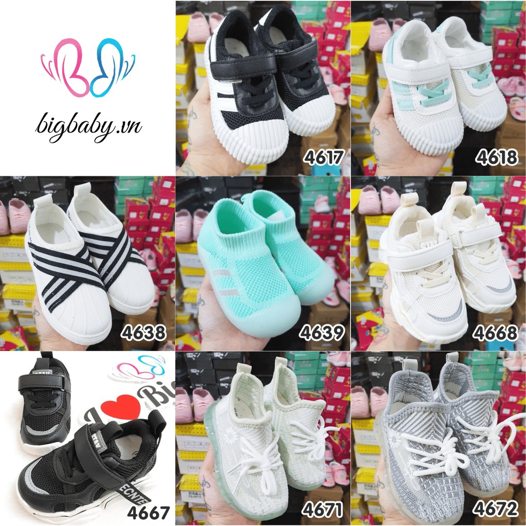 GIÀY THỂ THAO BÉ TRAI NHIỀU MẪU CÓ SIZE TỪ 18-30 (11-19CM)