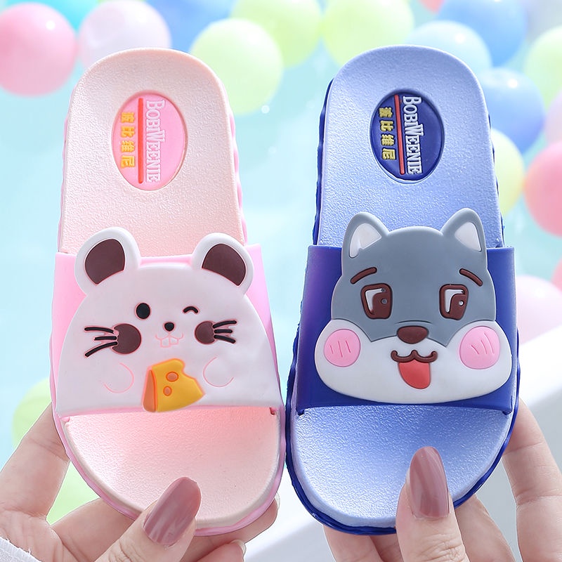 Dép Đi Trong Nhà Đế Mềm Chống Trượt Họa Tiết Hoạt Hình Cho Bé Gái