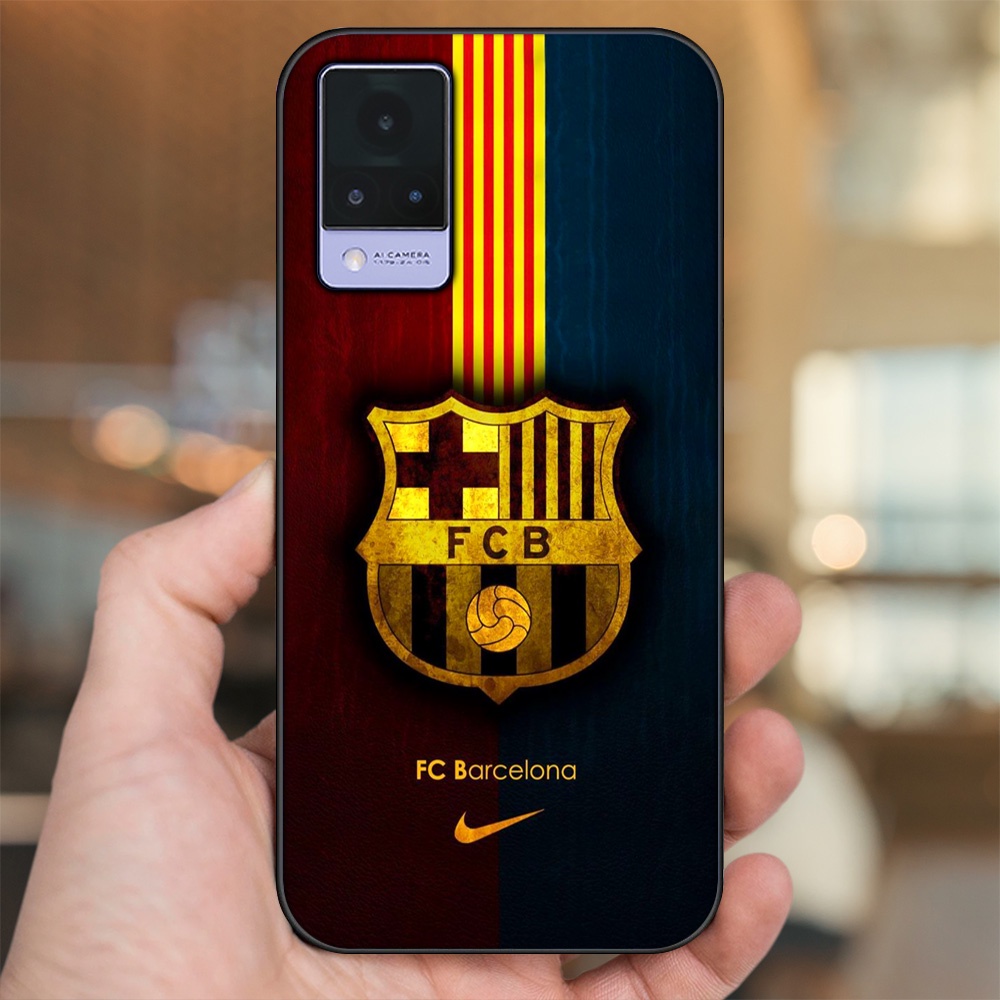 Ốp lưng Vivo V21 viền đen in hình Barcelona Barca