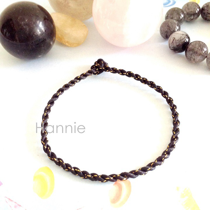 (Đỏ/Đen) Vòng chân chỉ đỏ chỉ đen sợi kim tuyến may mắn - Lắc chân nam nữ phong thủy | BigBuy360 - bigbuy360.vn