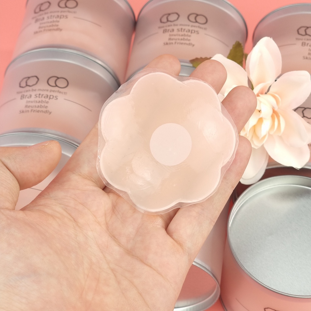 Hộp Dán Ngực Set 5 Đôi Bản Nhỏ Siêu Dính Tái Sử Dụng Được Nhiều Lần Dán Loại 1 Cao Cấp Đường Kính 5cm EBPK01
