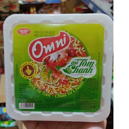 Mì Tôm chanh Omni bát 75g