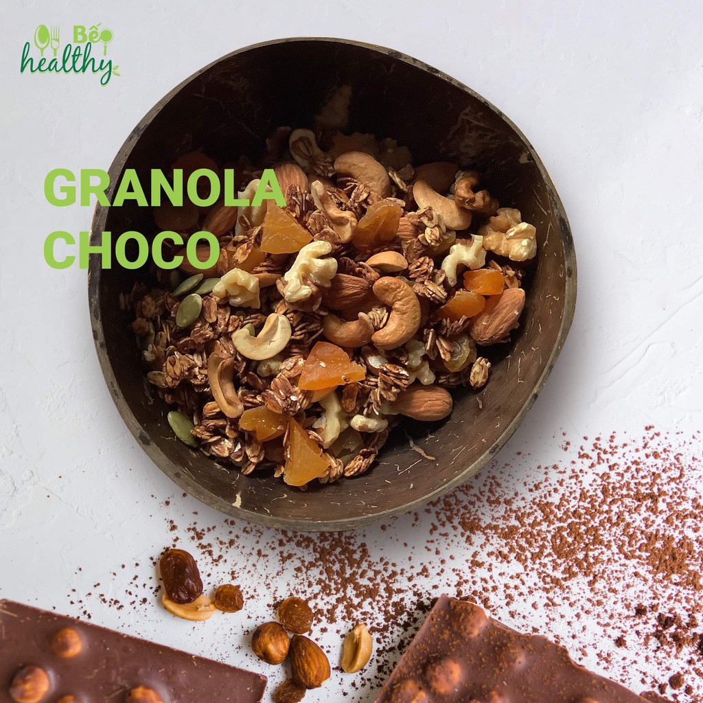 [Mã 156FMCGSALE hoàn 8% đơn 500K] Ngũ Cốc Ăn Kiêng Không Đường Granola 7 Loại Hạt - Bếp Healthy Hà Nội | BigBuy360 - bigbuy360.vn