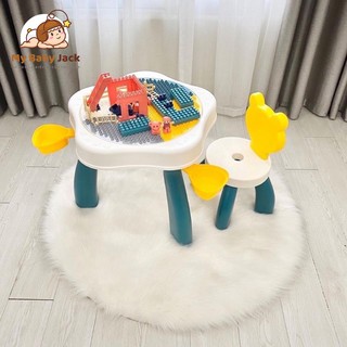 [CHÍNH HÃNG] Bộ bàn ghế LEGO đa năng 6 IN 1 cho bé vừa học vừa chơi - Tặng bộ Lego 85 chi tiết