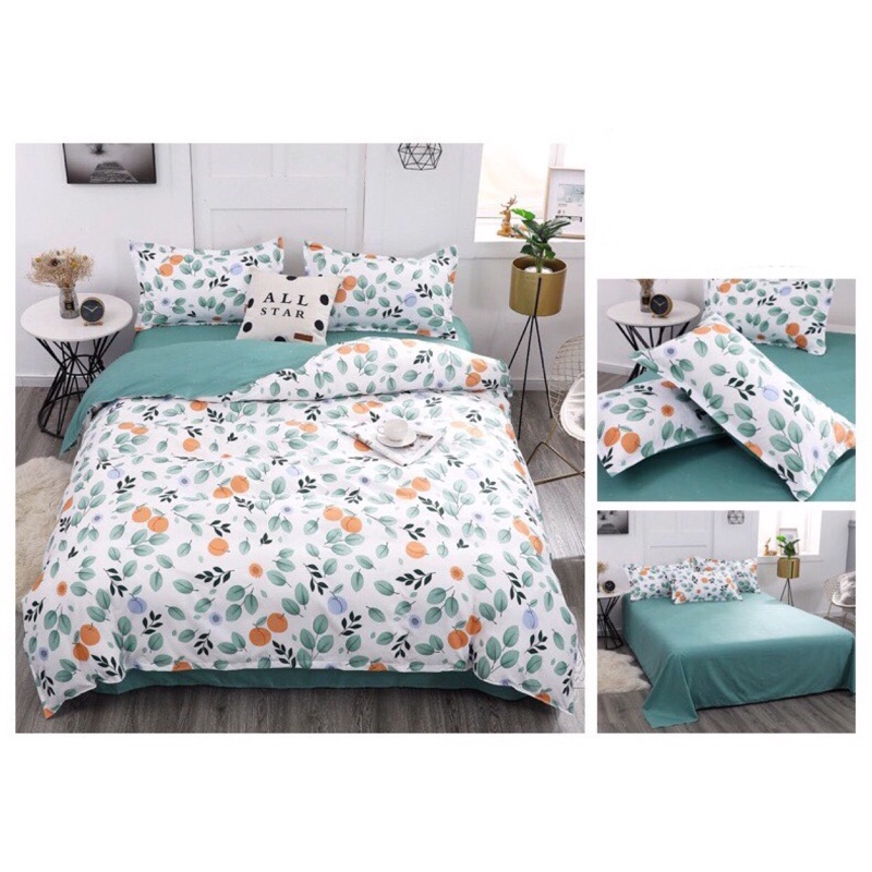 Chăn Ga Gối Đệm ❤️ cotton poly 5 món đủ size đệm mẫu hoa nhí cute miễn phí bo chun nhập khẩu hàn quốc Mượt Decor