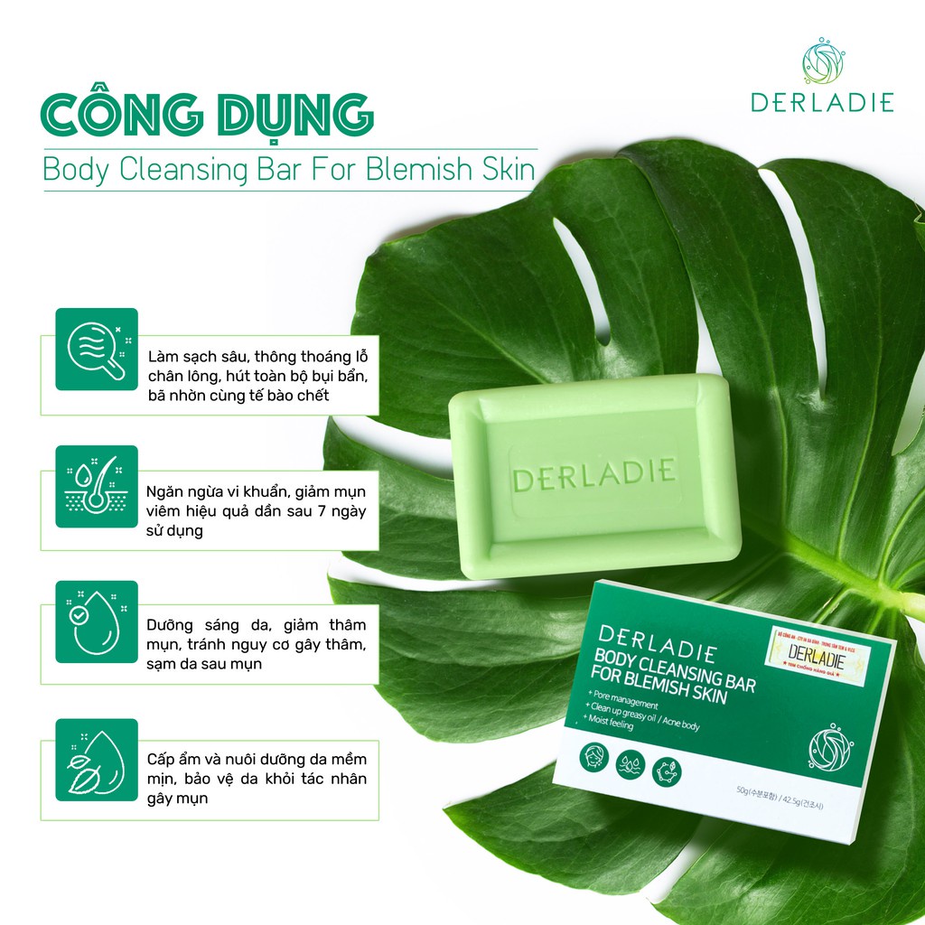 Xà Phòng Cơ Thể Derladie Body Cleansing Bar For Blemish Skin (50g)