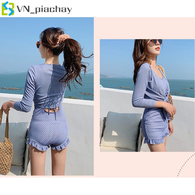 Bộ Đồ Bơi 2 Mảnh Tay Dài Thời Trang Quyến Rũ Cho Nữ | BigBuy360 - bigbuy360.vn