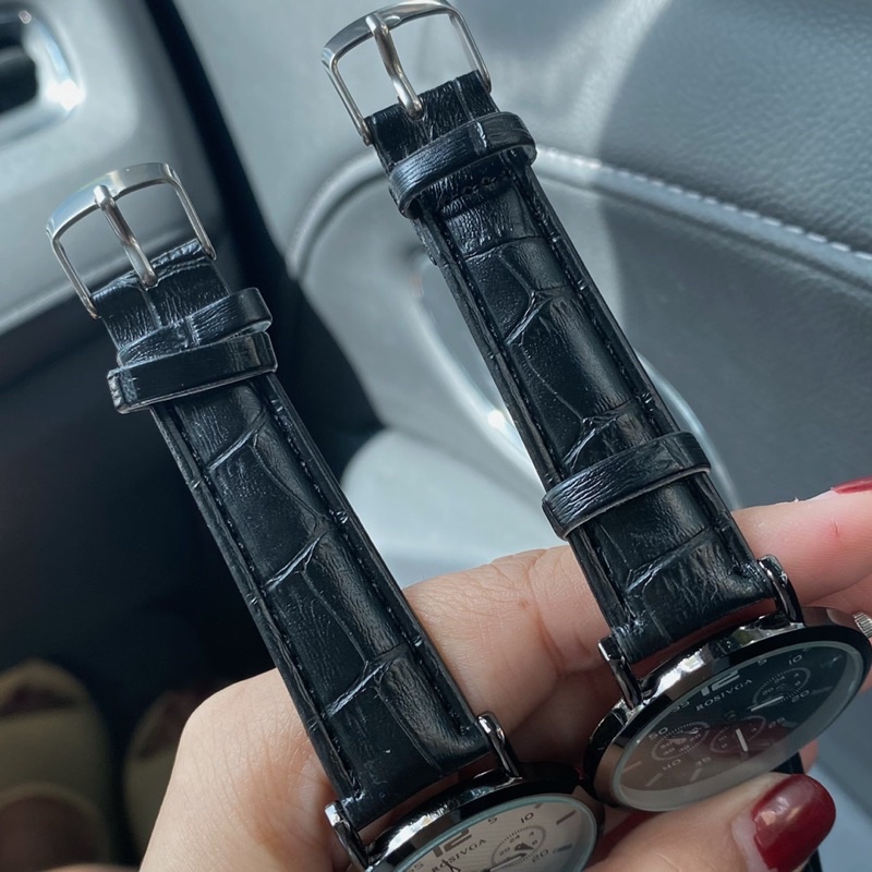 Đồng Hồ Nam Nữ Rosivga V5 Dây Da Mặt Tròn Viền Thép Sang Trọng Đồng Hồ Cho Cặp Đôi