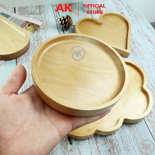 Khay Gỗ Đựng Đồ  Cao Cấp  Hình Tròn - Chống Trượt Nhiều Size Chất Liệu Gỗ Cao Cấp – Gia Dụng Bếp