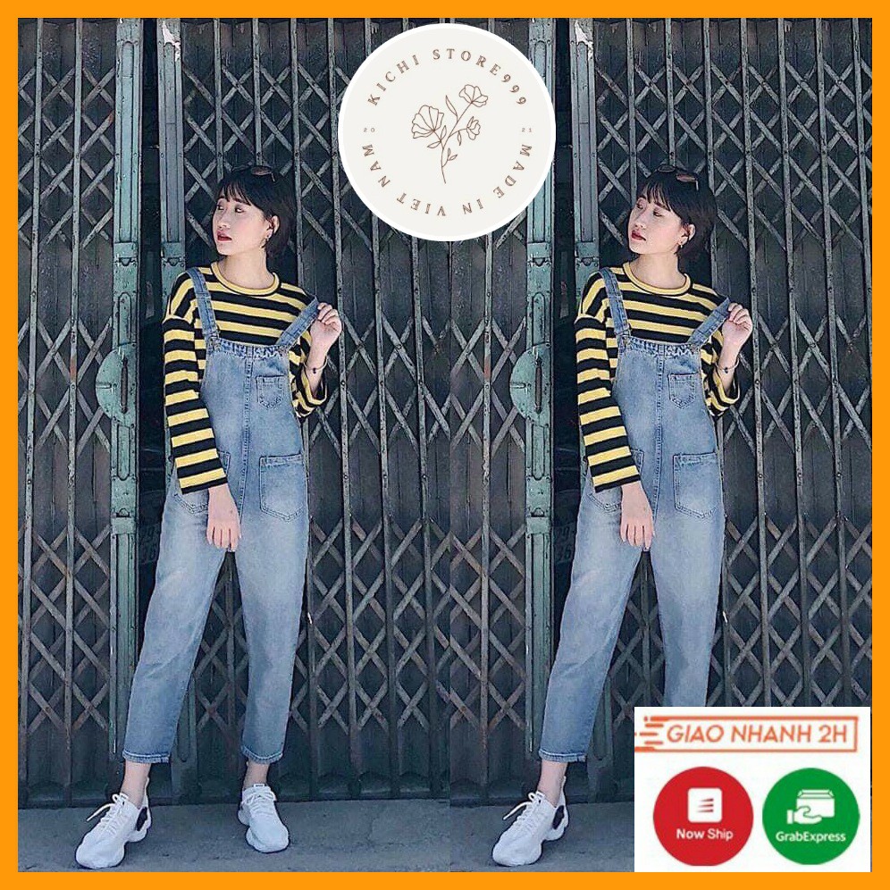 Quần Yếm thiết kế đẹp phối rách gối Kichistore , Quần Yếm Bò thoải mái khi sử dụng M010 | BigBuy360 - bigbuy360.vn