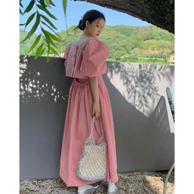 ORDER Đầm dáng dài đầm basic phong cách korea Hàn Quốc