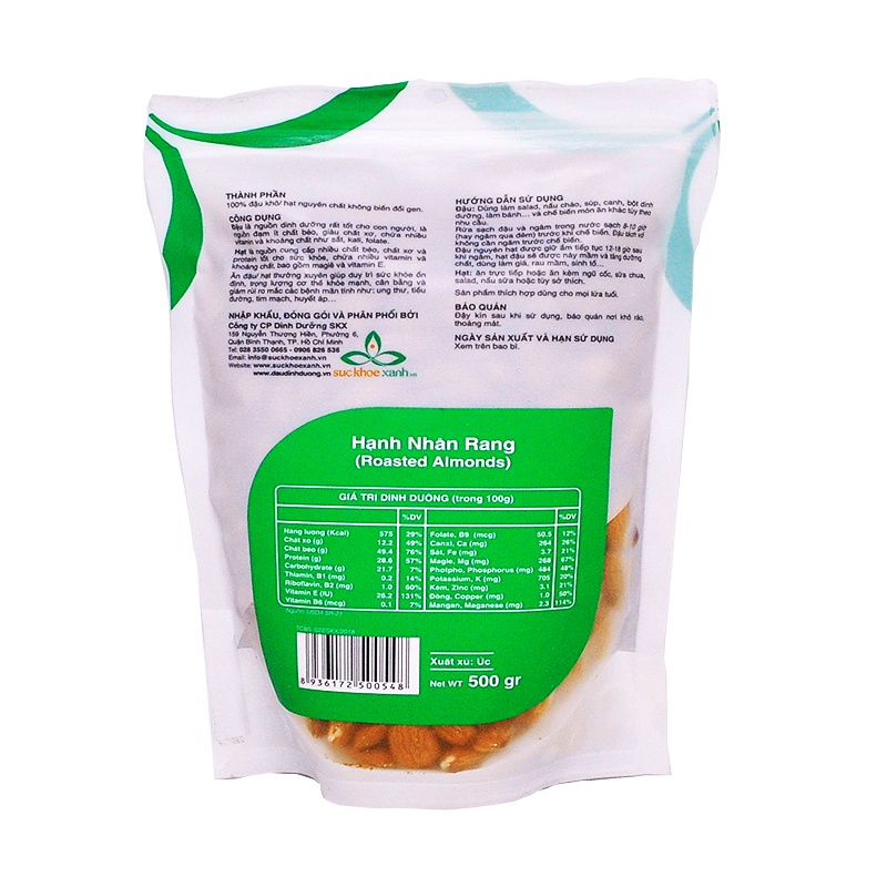 Hạt hạnh nhân đã rang 100g