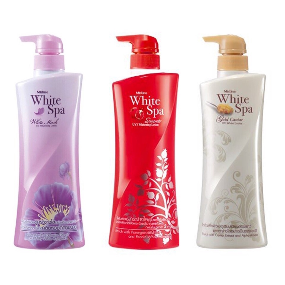 1 chai Lotion Dưỡng Trắng Da Mistine White Spa 400ml Thái Lan