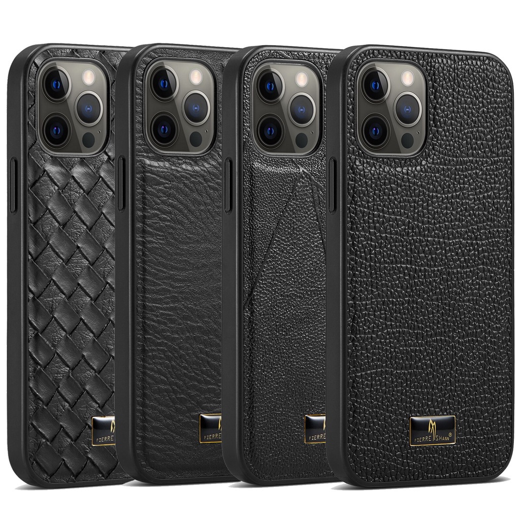 Ốp Điện Thoại Da Bò Dạng Bện Sang Trọng Cho iPhone 12 Pro Max 13 11 XS Max X XR SE 2020 7 8 14 Plus