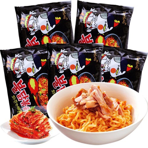 [Freeship] Lốc 5 Gói Mì Gà Cay Samyang Hàn Quốc (140g / Gói)