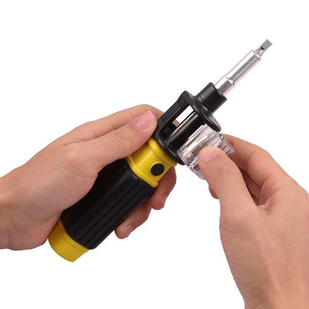 Tua vít đa năng đổi đầu thông minh 6 trong 1 Snake Bit 360 Screwdriver thiết kế chống trượt hiệu quả Phặn Phặn