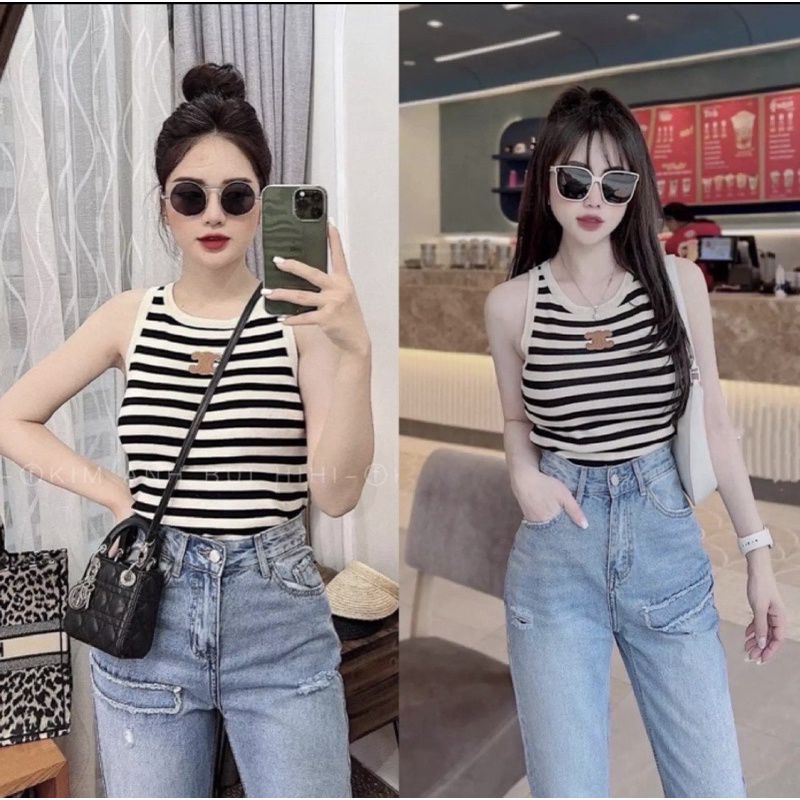 ÁO BA.LỖ SỌC VẰN COROPTOP XINH XINH b6