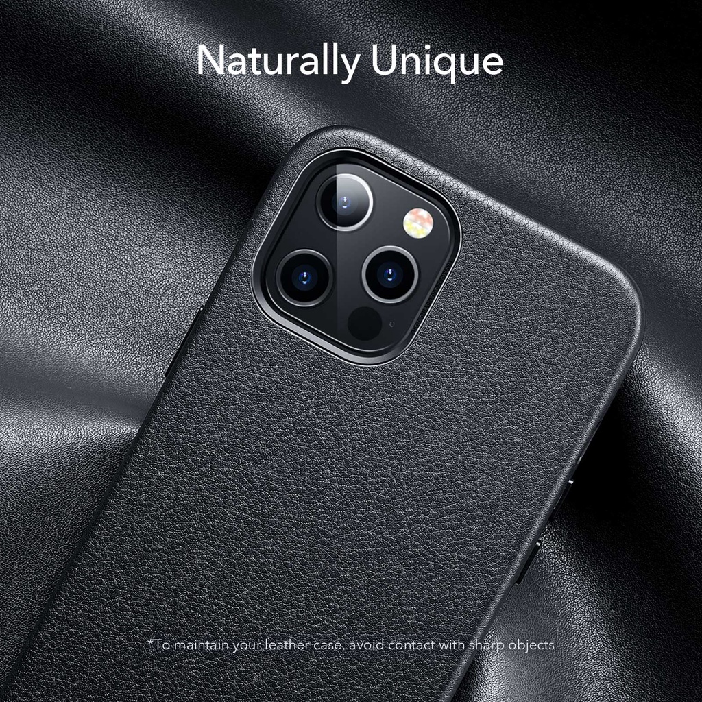 Ốp điện thoại ESR da hỗ trợ sạc nam châm không dây thích hợp cho iPhone 12 Mini/ 12 Pro Max