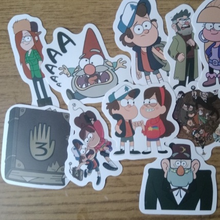 Bộ 50 miếng dán hoạt hình Gravity Falls vui nhộn chống thấm nước tiện dụng để trang trí ván trượt / máy tính/ vali