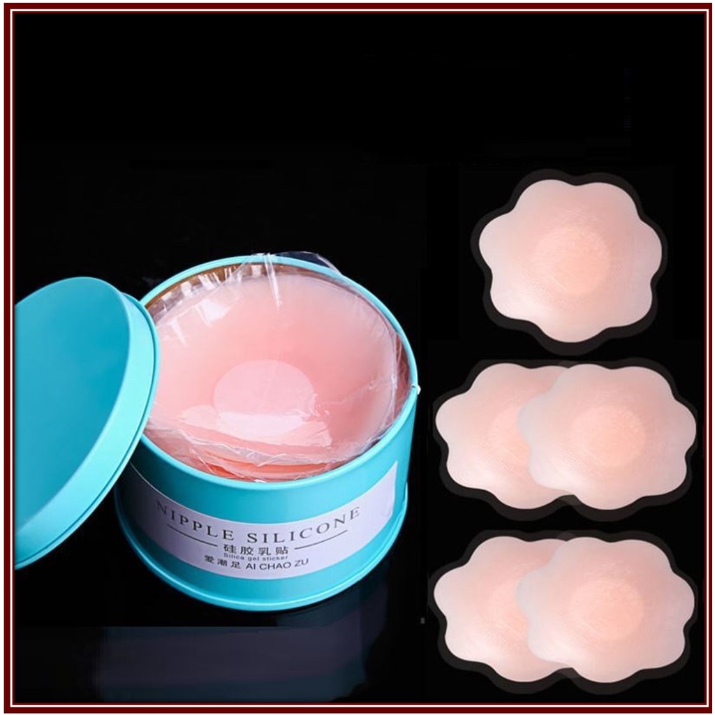 Hộp dán ngực Silicon 5 cặp, miếng dan ngực che đầu ti HDN01 [95's House]