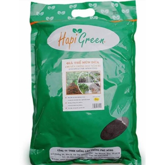 Mùn dừa trồng rau mầm Hapi Green 2kg