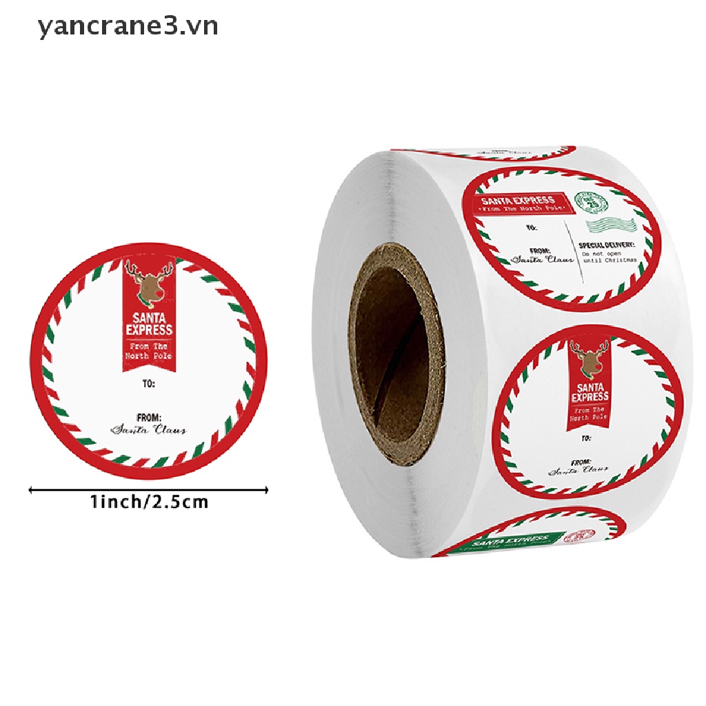 Cuộn 500 Nhãn Dán Thank You Giáng Sinh Trang Trí Sổ Tay / Album Ảnh yancrane3.vn