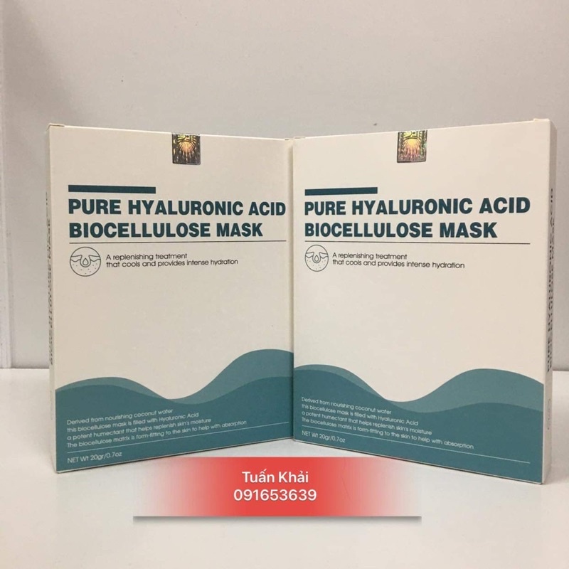 1 Chiếc mặt nạ làm trắng, cấp ẩm Biocellulose Mask Pure Hyaluronic Acid 20 gr