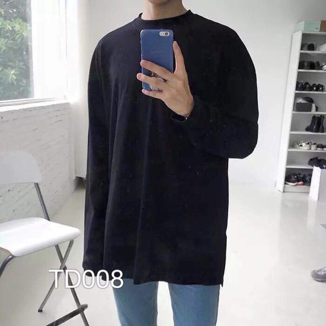 Áo thun nam tay dài 💙𝐅𝐑𝐄𝐄𝐒𝐇𝐈𝐏💙 áo thun nam nữ dài tay đẹp unisex form rộng hàn quốc sweater ĐEN SIMPLE Havichi | WebRaoVat - webraovat.net.vn