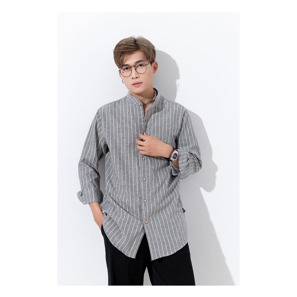 [Mã INCU50 giảm 50K đơn 250K] Áo Sơ Mi Nam Form Rộng Sọc Cổ Lãnh Tụ Đơn Giản Y2010 M25 20231 | BigBuy360 - bigbuy360.vn