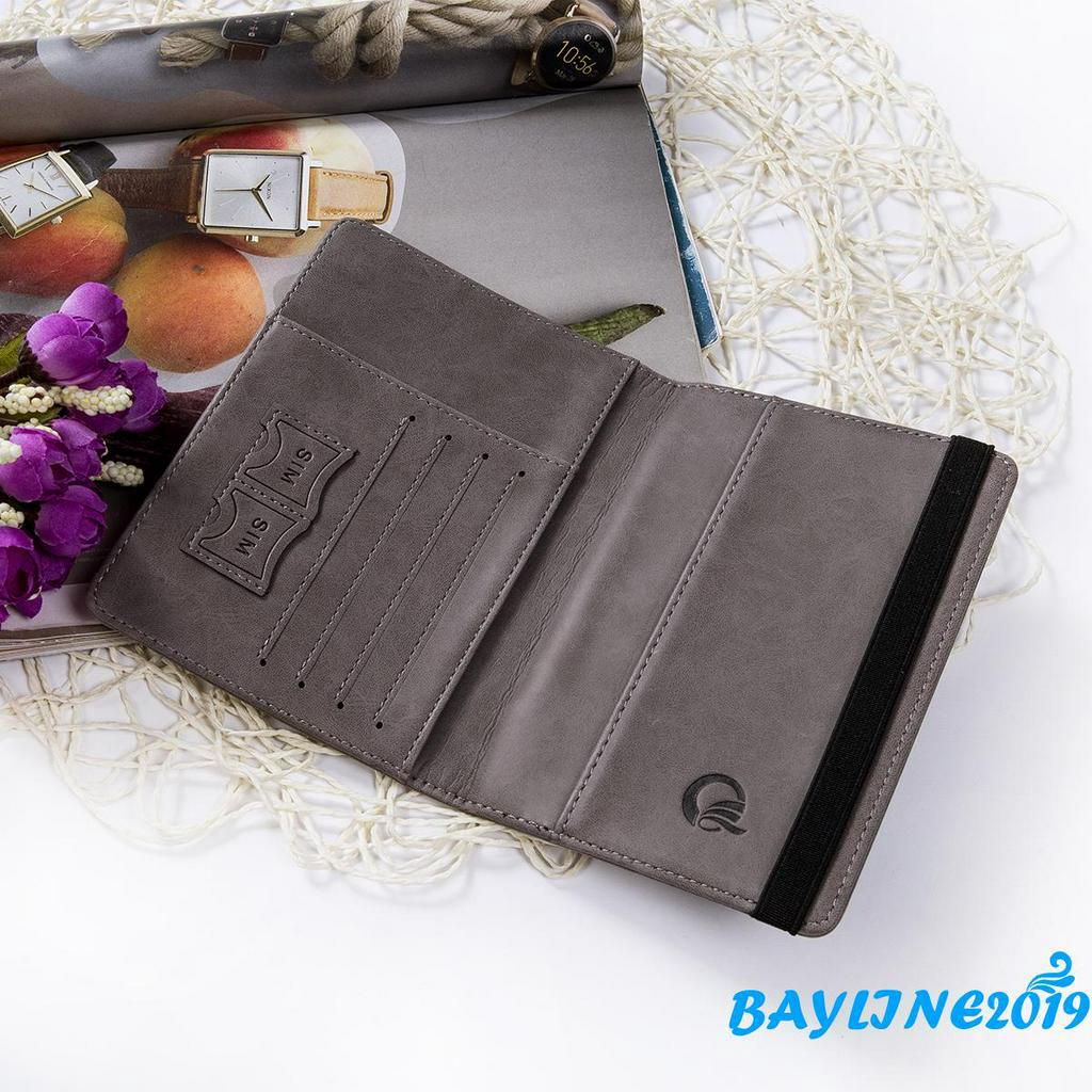 Ví Da Đa Năng Màu Trơn Thời Trang