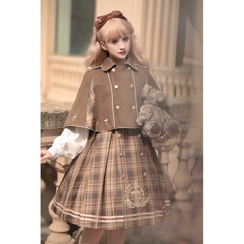YAS0119-Set váy áo choàng Lolita thám tử hoàng gia