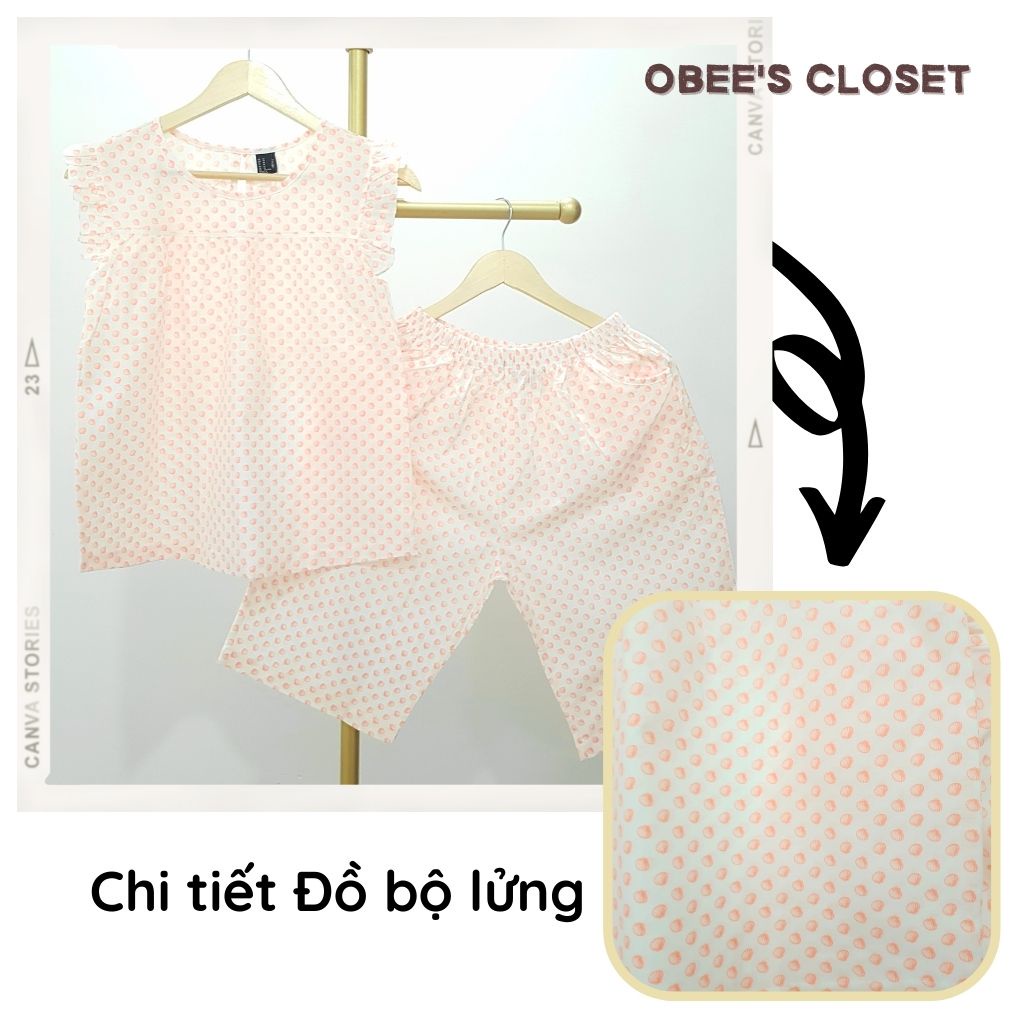 Đồ bộ nữ Obee's Closet Đồ bộ lửng kate cotton Hàn Quốc