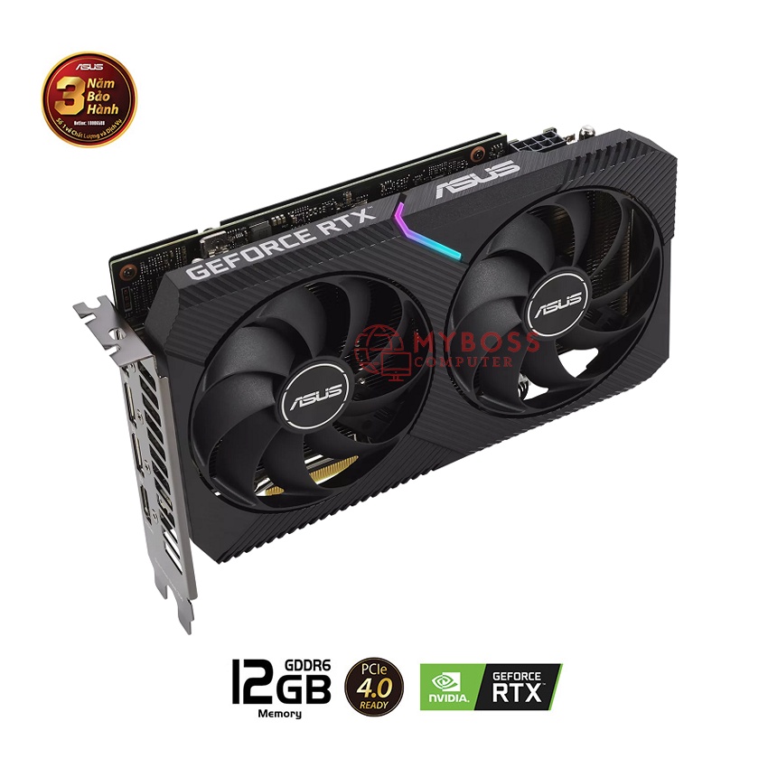 VGA  ASUS DUAL RTX 3060 V2 12GB GDDR6 BH chính hãng 36 tháng