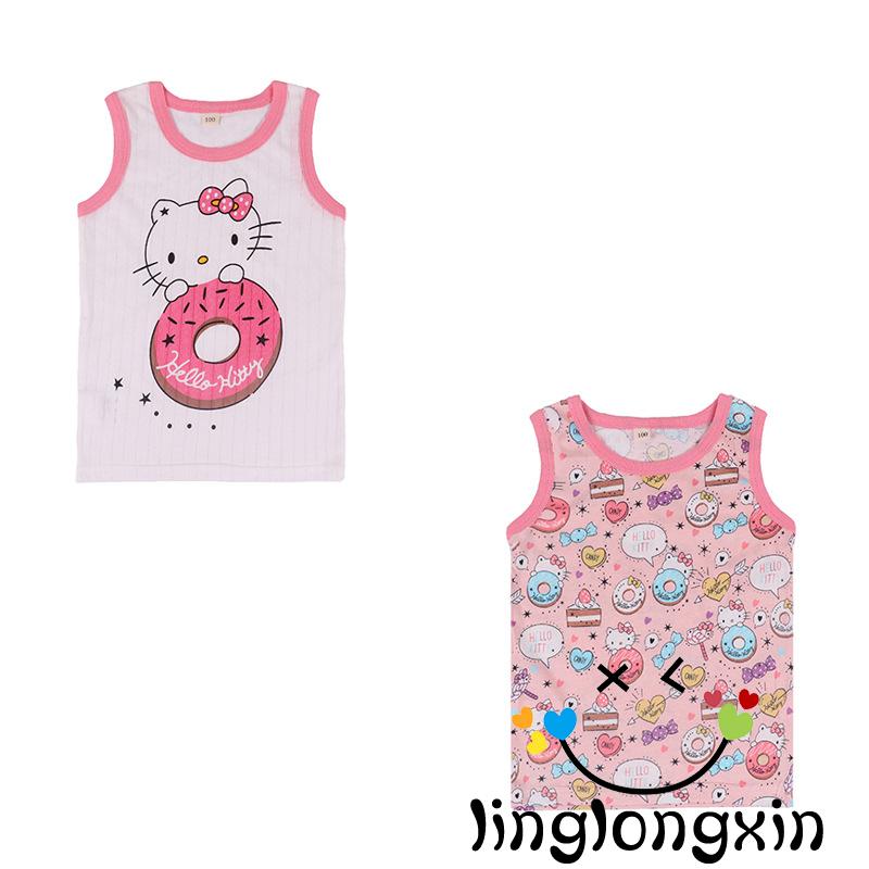 Set 2 Áo Thun Ba Lỗ In Hình Dễ Thương Cho Bé