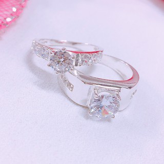 NHẪN ĐÔI NHẪN CẶP BẠC TA GẮN ĐÁ SIÊU SANG CHẢNH - NHẪN CẶP BIBI SILVER