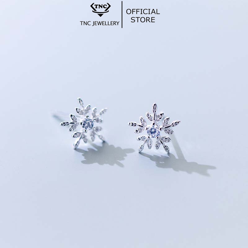 Bông Tai Bạc 925 Bông Tuyết Cao Cấp- Trang Sức TNC JEWELLERY