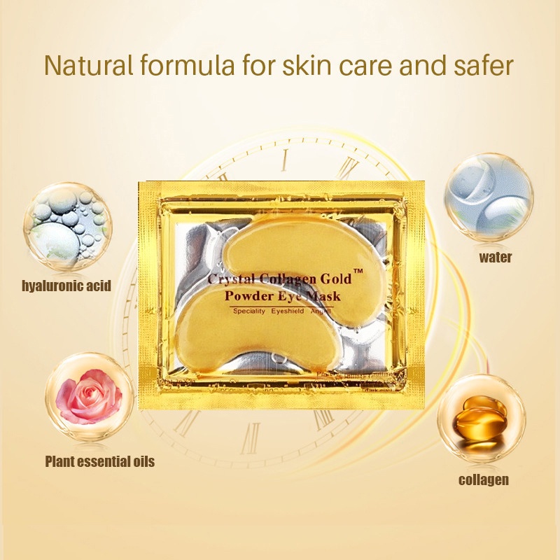 Set 2 Mặt Nạ Mắt Collagen Pha Lê Vàng Chống Lão Hóa Và Quầng Thâm Chăm Sóc Da