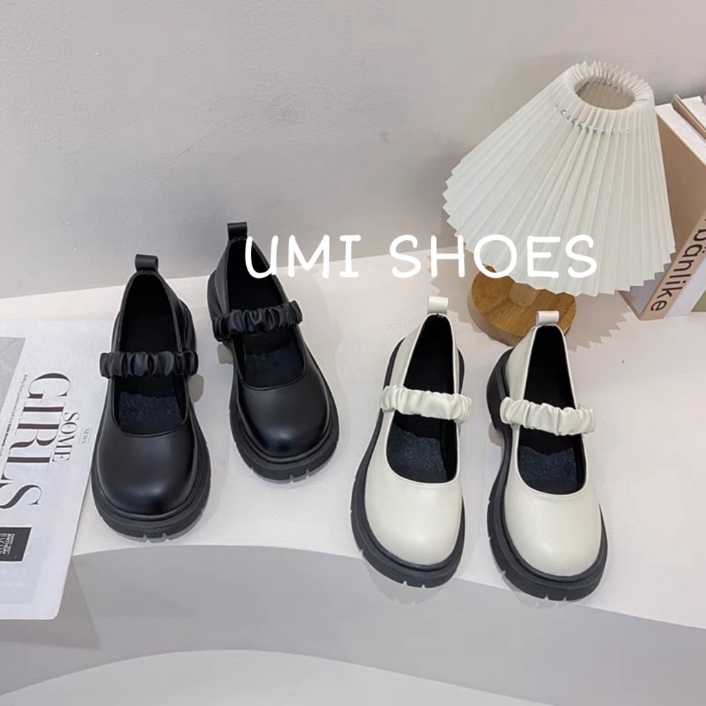 Giày Búp Bê Lolita 4 Cm Dây Chun Ôm Chân Phong Cách Hàn Quốc kiểu mới Retro hot xinh quai nhún ulzzang nhẹ nhàng đế bằng