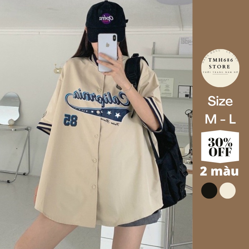 Áo Sơ Mi Nam Nữ Cali 85 Tay Lỡ basic Unisex chất vải mềm mịn form rộng phong cách cá tính MH15