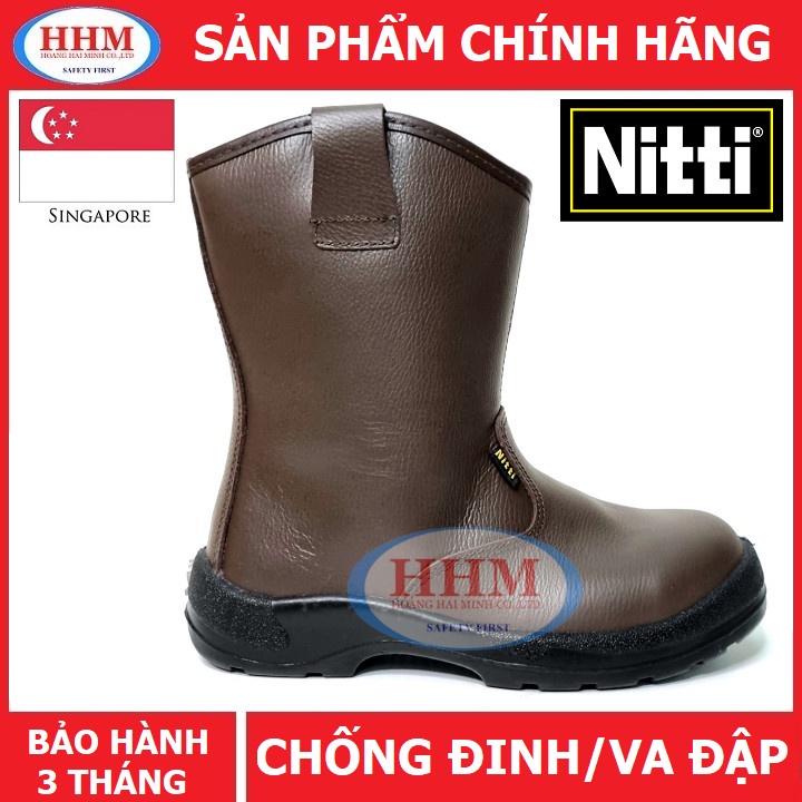 Ủng da bảo hộ NITTI 23281-BN Chống Đinh Chống Nhiệt Chống Trượt  Chống Va đập