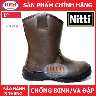 Ủng da bảo hộ NITTI 23281-BN Chống Đinh Chống Nhiệt Chống Trượt  Chống Va đập